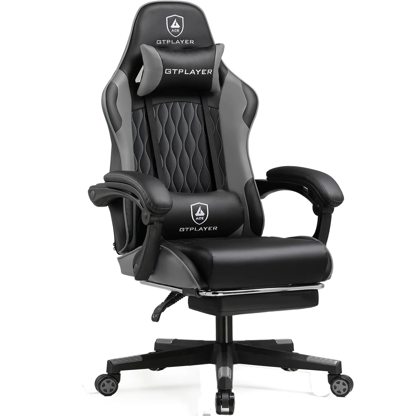 GTPLAYER Gaming Chair with Footrest & Lumbar Pillow