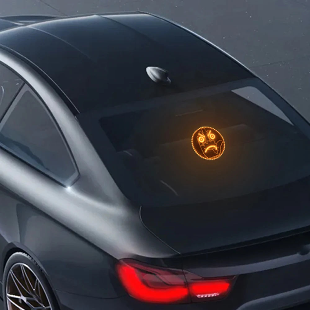 Car Gesture LED Light – Funny Road Rage Expression Lamp with Remote
