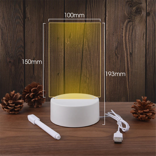 LED Acrylic Message Board with Night Light