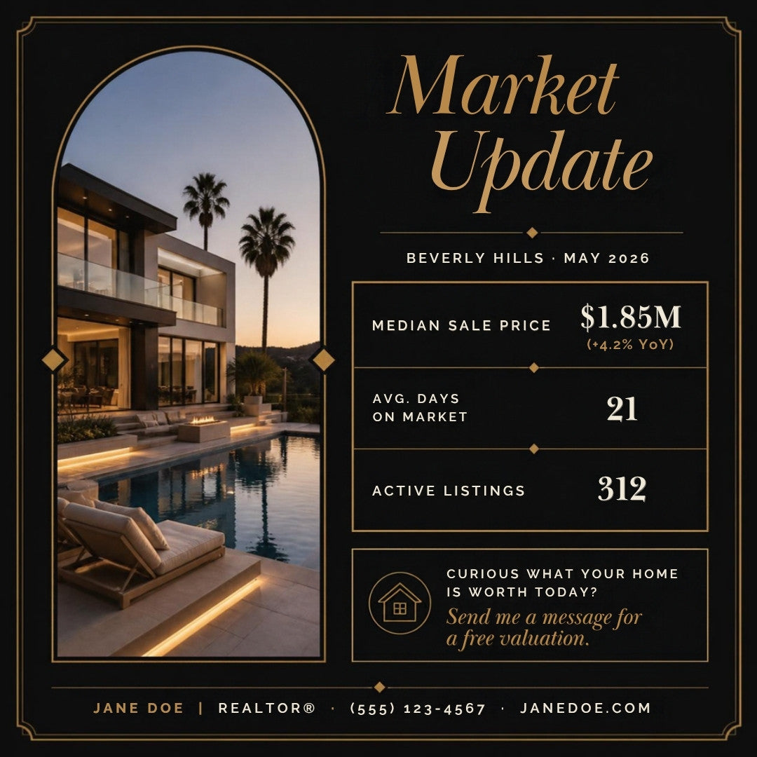 Just Sold luxury real estate Instagram post template