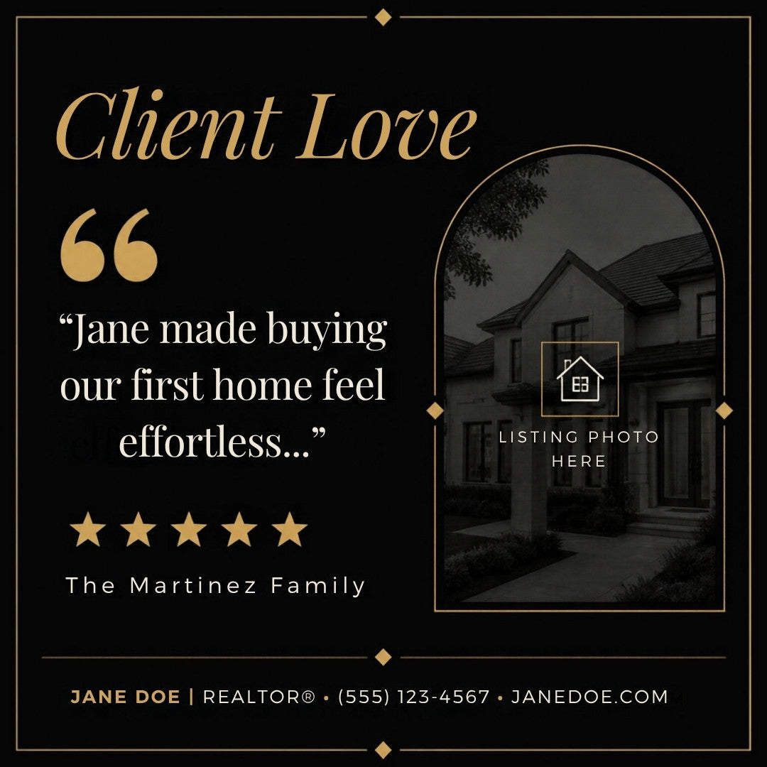 Open House luxury real estate Instagram post template