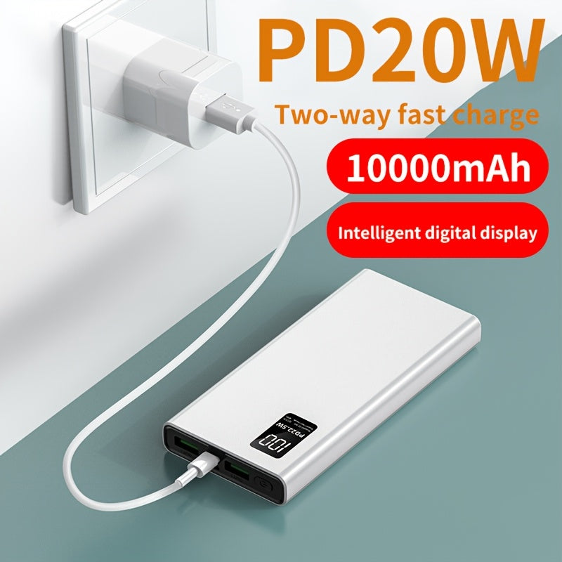 BYGP Portable Charger, 22.5W 10000/20000Mah USB C Input And Output Power Bank for Fast Charging, PD 3.0 + QC 4.0 LED Display Mobile Battery Pack Compatible with Iphone 15/14/13/12 Pro, for Samsung S21, Google/Ipad Tablets, Et
