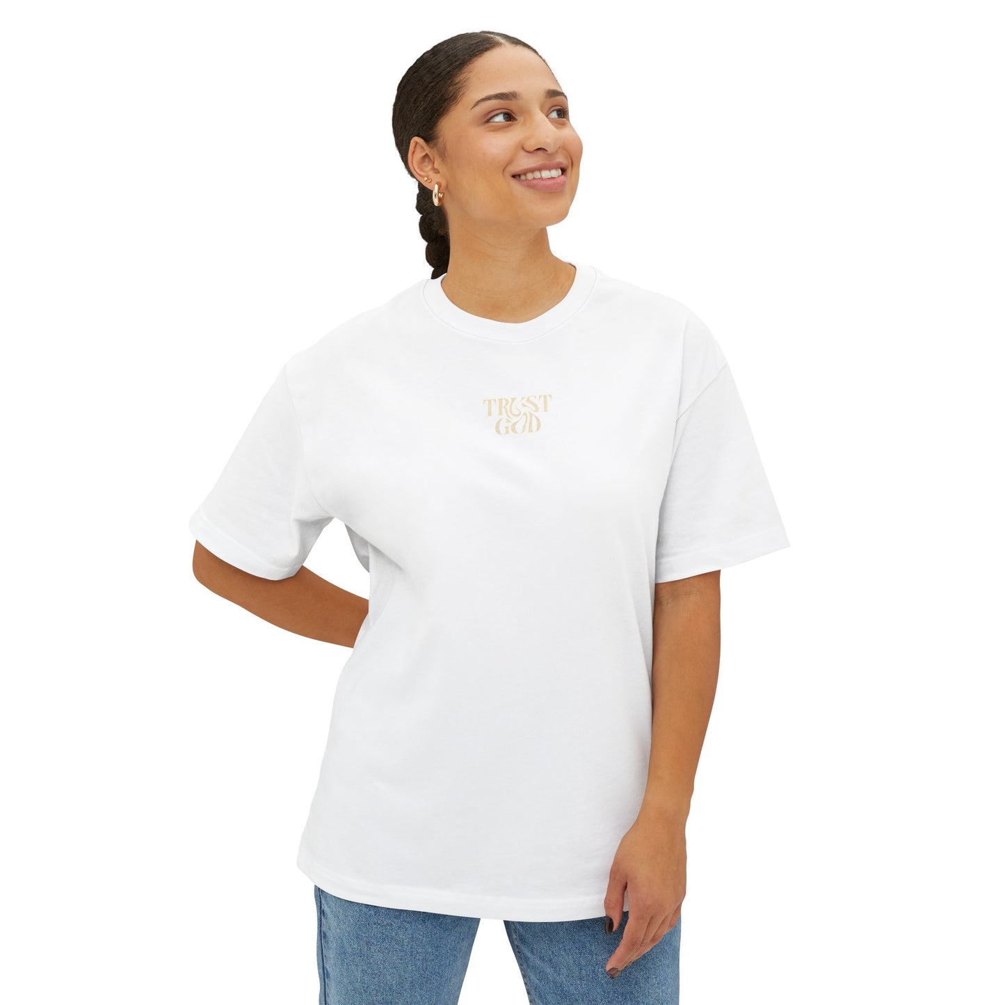 TRUST GOD — EVEN IN FEAR Oversized Christian T-Shirt