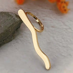 Stainless Steel Metal Wave Line Open Rings For Women Minimalist Gold Color Irregular Curved Adjustable Ring Jewelry Gift