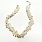 Elegant Imitation Pearls Necklace For Women Vintage Geometric Clavicle Chain Necklace Wedding Bride Jewelry Accessories
