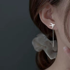 New Swallow Bird Girl Drop Earrings Cute Animals Chinese China Chic Tassel Dangle Earrings Women's Fashion Jewelry Accessories