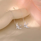 New Swallow Bird Girl Drop Earrings Cute Animals Chinese China Chic Tassel Dangle Earrings Women's Fashion Jewelry Accessories