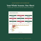 Holiday Budget & Gift Planner 2026 Spreadsheet