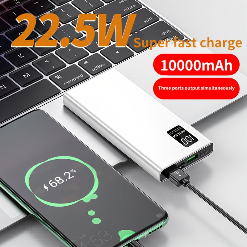 BYGP Portable Charger, 22.5W 10000/20000Mah USB C Input And Output Power Bank for Fast Charging, PD 3.0 + QC 4.0 LED Display Mobile Battery Pack Compatible with Iphone 15/14/13/12 Pro, for Samsung S21, Google/Ipad Tablets, Et