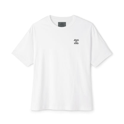 Jesus Is King Oversized Tee — Christian Graphic T‑Shirt  (John 18:37)