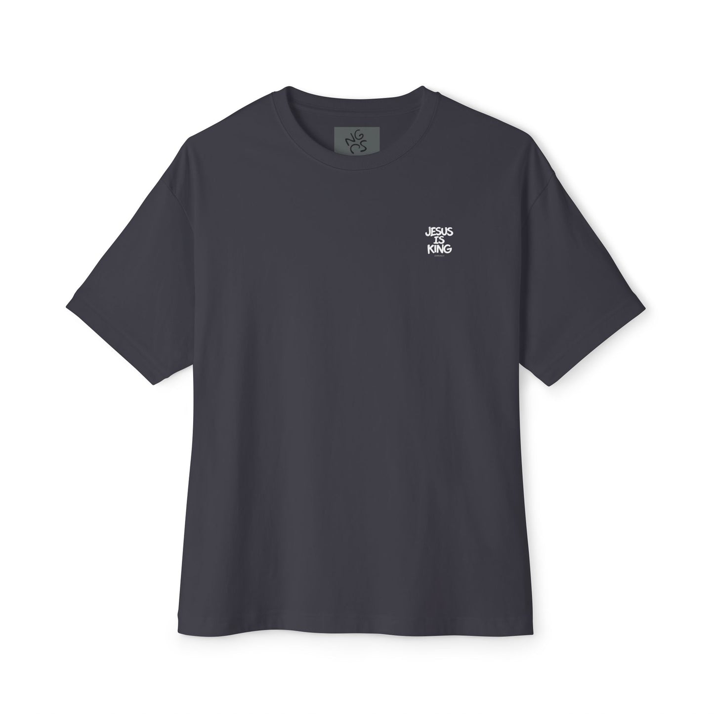 Jesus Is King Oversized Tee — Christian Graphic T‑Shirt  (John 18:37)