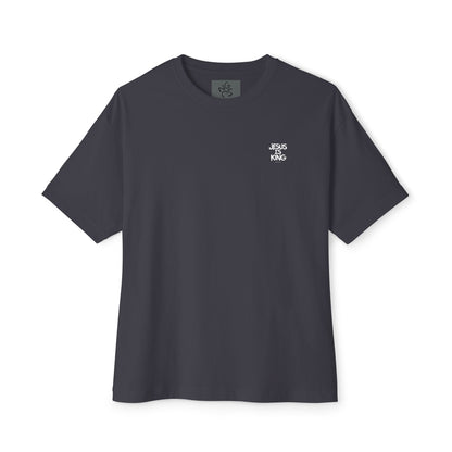 Jesus Is King Oversized Tee — Christian Graphic T‑Shirt  (John 18:37)
