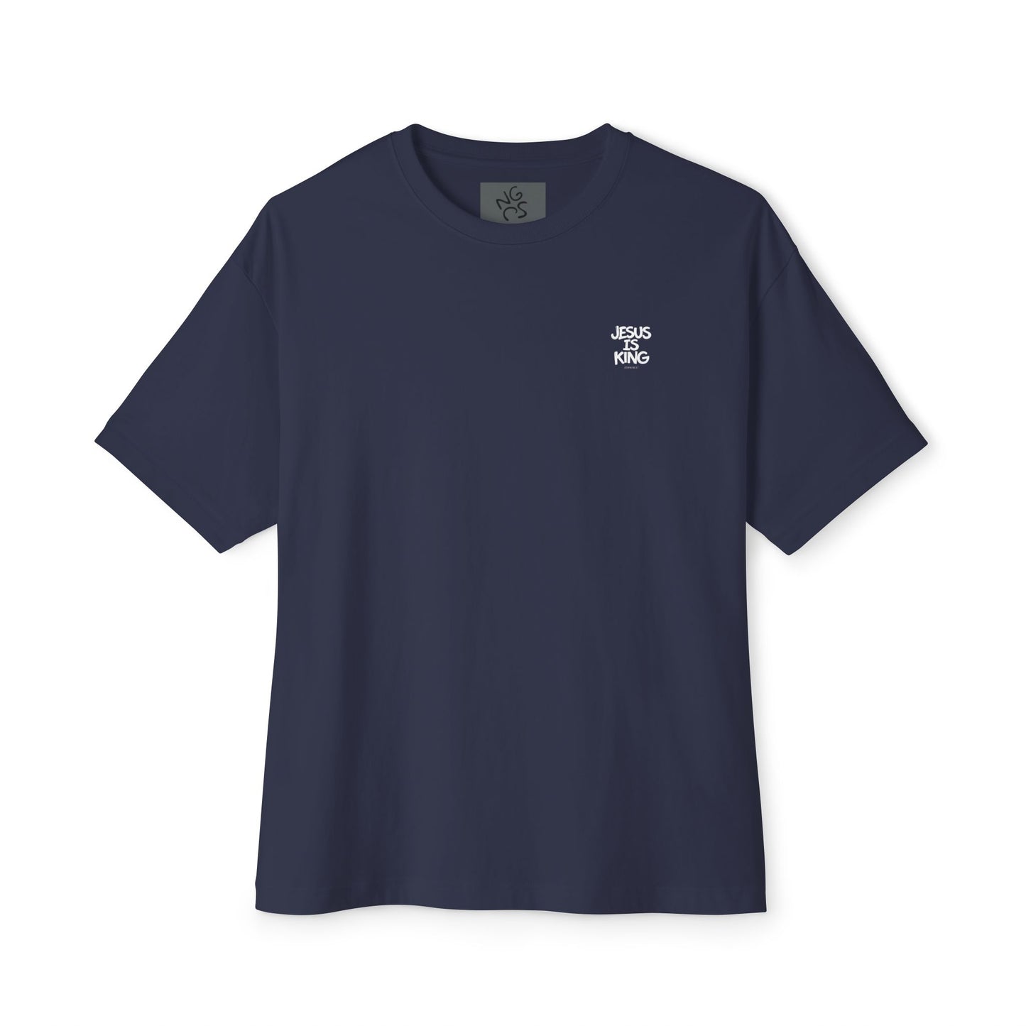 Jesus Is King Oversized Tee — Christian Graphic T‑Shirt  (John 18:37)