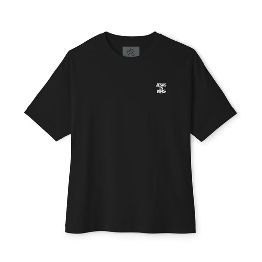 Jesus Is King Oversized Tee — Christian Graphic T‑Shirt  (John 18:37)
