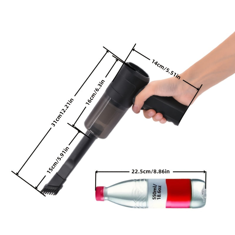 High-Power Cordless Vacuum Cleaner with Dual-Mode Suction And Blowing, Suitable for Both Car And Home Use, USB Rechargeable, Handheld, Long-Lasting Battery Life, Durable Structure, Ergonomic Design, Ideal for Cleaning Pet Hai