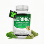 Moringa 1200mg Ultra High Purity Maximum Potency Nutritional Supplement Capsules - 90 Count
