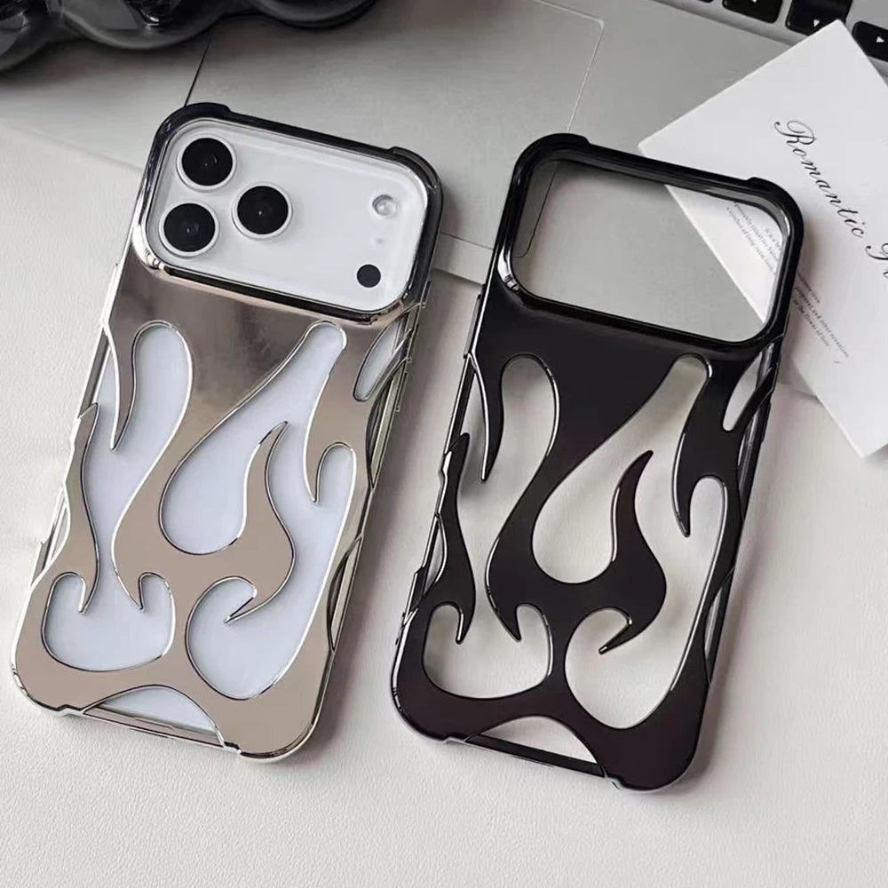 Flame Pattern Anti Drop TPU Phone Case for iPhone 17 16 15 14 Pro Max