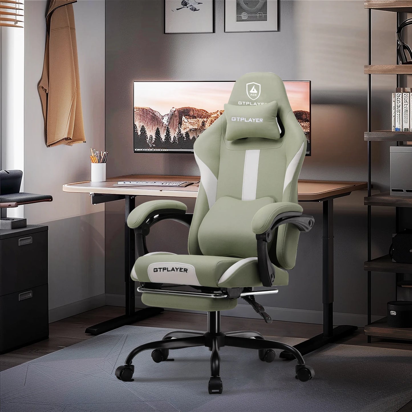 GTPLAYER Adjustable Fabric Gaming Chair