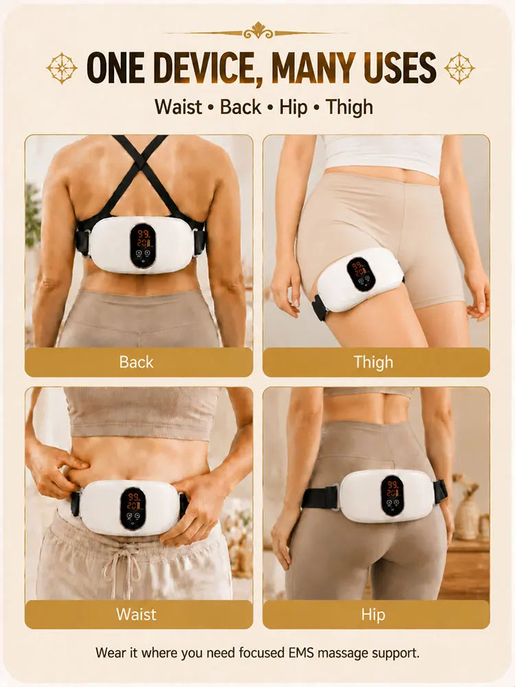 Slimming Machine for Women, Electric Abdominal Fat Burner, Anti-Cellulite Massage Belt, Body Shaping & Belly Fat Removal