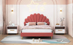 Creahappy, 140×200 cm Double Bed, Teen Bed, Girls’ Bed, Children’S Bed, Upholstered Bed, Kids’ Bed, Secondary Bedroom Bed, Guest Room Bed, Sturdy And Quiet Bed Frame, Trendy “Girl-Style” Bedroom Bed Frame, Velvet,