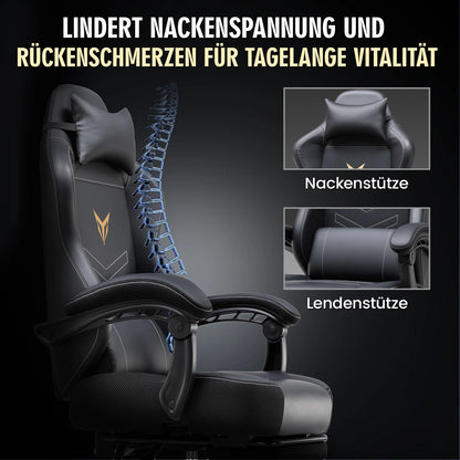 GTPLAYER Ergonomic Gaming Chair with Footrest