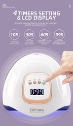 Sun-X25-max 380W 81LEDs UV LED Lamp for Nails Powerful Nail Dryer For Curing All Gel Nail Polish Drying UV Light for Manicure
