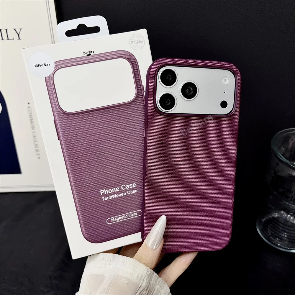Original Tech Woven for Magsafe Case for Iphone 18 17 16 15 Plus 14 13 12 11 Pro Max TechWoven Magnetic Wireless Charging Cover