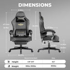 Gtplayer Gaming Chair Fabric with Pocket Spring Cushion, Big and Tall Gaming Chair 350Lbs High Back Computer Chair