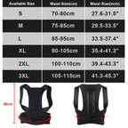 Back Brace Posture Support for Women and Men, Shoulder Straightener, Adjustable Full Back Support for Upper and Lower Back