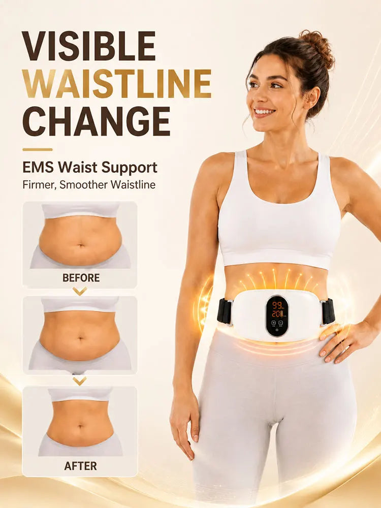 Slimming Machine for Women, Electric Abdominal Fat Burner, Anti-Cellulite Massage Belt, Body Shaping & Belly Fat Removal