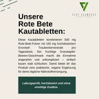 Beetroot chewable tablets | Dietary supplements | With beetroot powder & Grape seed extract | Laboratory tested in Germany | Vegan | Caffeine free | 60 chewable tablets | Set of 3
