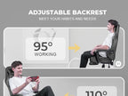 Gtplayer Gaming Chair Fabric with Pocket Spring Cushion, Big and Tall Gaming Chair 350Lbs High Back Computer Chair