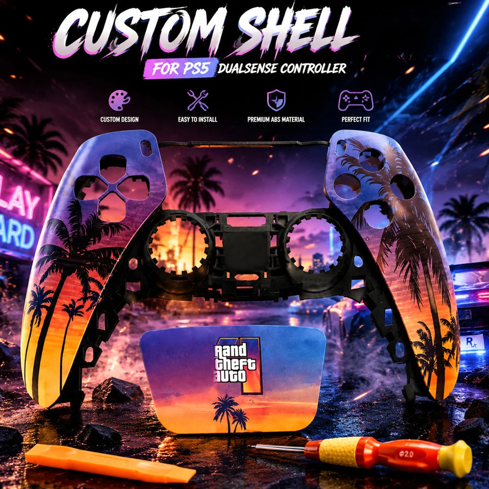 Custom Replacement Shell Kit For PS5 DualSense Controller BDM-010/020/030/040/050 Housing With Touchpad Buttons DIY Mod Tools