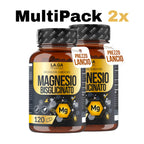 [2PCS PROMO] BISGLICINATED MAGNESIUM (Supply Up to 4 Months), Full Magnesium 120 Capsules with Vitamins B5, B6 and B1. Integrator Fatigue and Stress. Gluten-free and Lactose-free, Made In Italy. LAGA PHARMA | LAGA Pharma. LAG