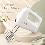 Everyday Baking Hand Mixer, 400W 5-Speed Electric Kitchen Mixer with Dough Hooks, Turbo Beaters and Whisk for Cake, Cookie Dough and Cream
