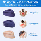 VELPEAU Foam Neck Support Brace for Neck Pain and Posture Correction, Adjustable Cervical Collar with Replaceable Sleeve