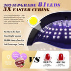 Sun-X25-max 380W 81LEDs UV LED Lamp for Nails Powerful Nail Dryer For Curing All Gel Nail Polish Drying UV Light for Manicure