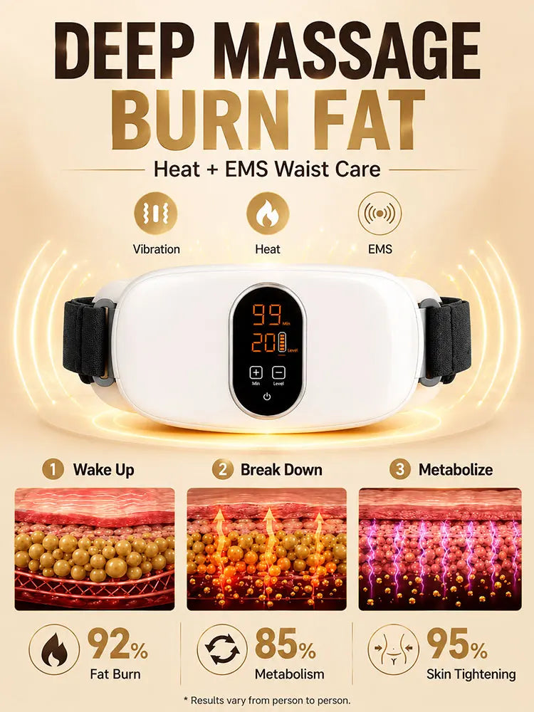 Slimming Machine for Women, Electric Abdominal Fat Burner, Anti-Cellulite Massage Belt, Body Shaping & Belly Fat Removal