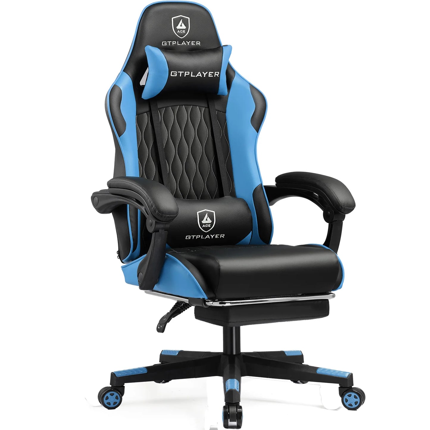 GTPLAYER Gaming Chair with Footrest & Lumbar Pillow
