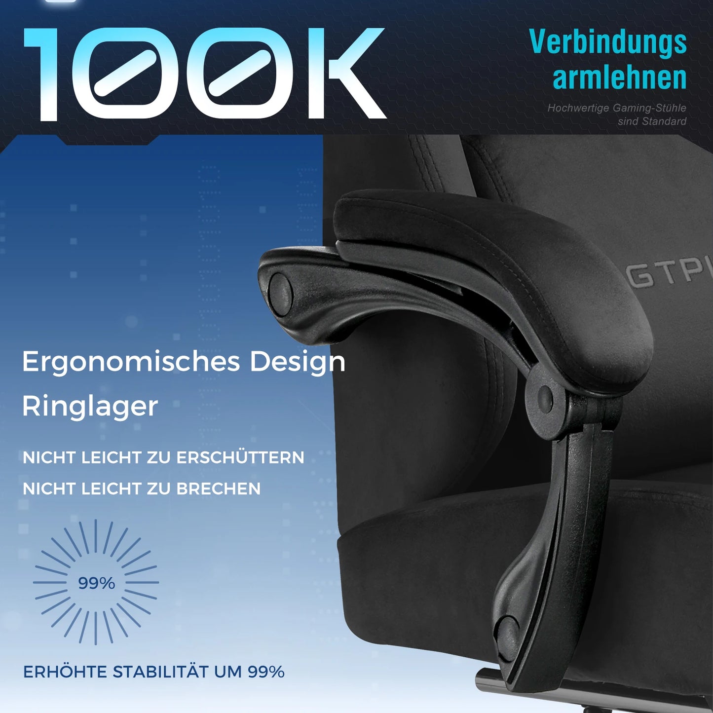 GTPLAYER Breathable Fabric Gaming Chair
