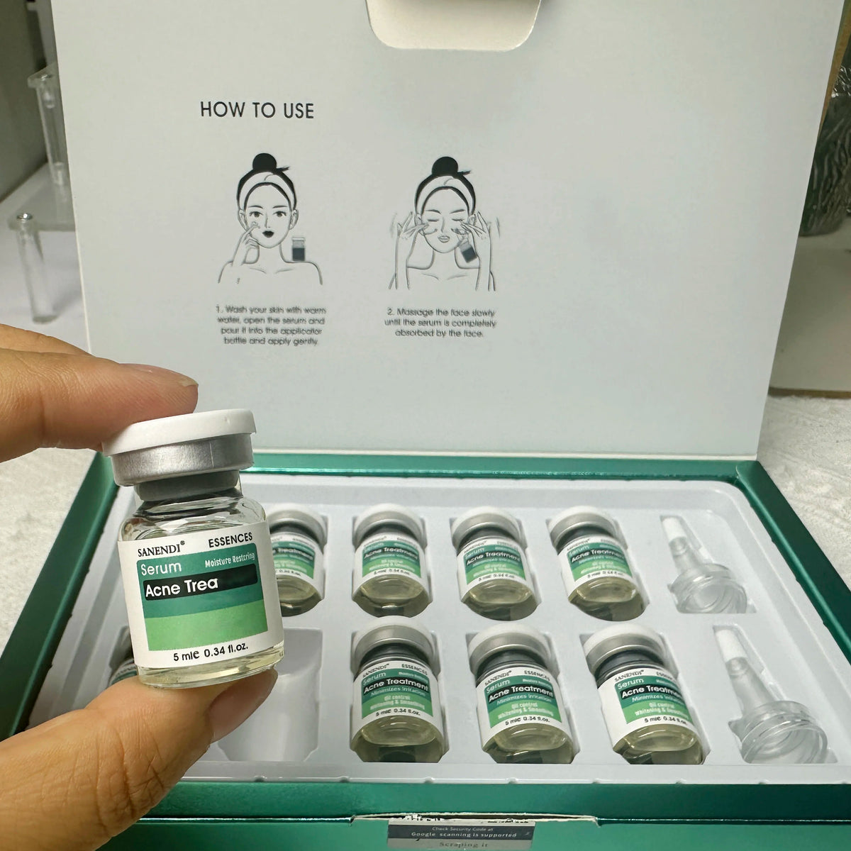 SANENDI Hyaluronic Acid Serum Six Peptides Vitamin C Essence Korean Skin Care Liquid Solution Hydrate Beauty Product 5ml 10 vial