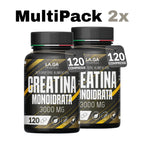 [2PCS PROMO] Creatine Monohydrate 120 Tablets of 3000mg Creatin Pura per dose. Creatine Monohydrate for Muscle Mass and Energy Boost. Creatine Pre and Post Workout. Creatine Made in Italy, 100% Vegan | LAGA Pharma. LAGA Healt