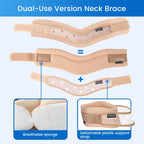 VELPEAU Foam Neck Support Brace for Neck Pain and Posture Correction, Adjustable Cervical Collar with Replaceable Sleeve