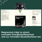 Magnesium Citrate Capsules |   Laboratory Tested in Germany |   Health Supplements |   2320 Mg Magnesium Citrate Per Day |   360 Mg Magnesium |   Vegan |   Free from Genetic Modification |   365 Capsules