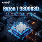 AMD Ryzen 7 9800X3D Desktop Processor  Zen 5 Processor Architecture 8 Cores 16 Threads AM5 CPU Socket PCIe 5.0 Express Version