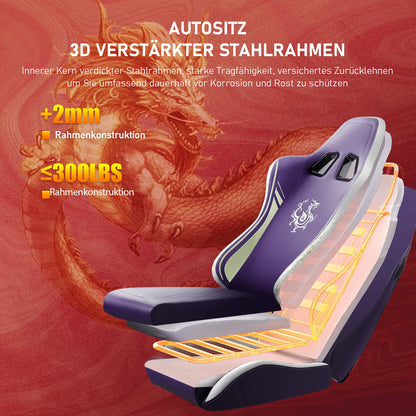 GTPLAYER Dragon Gaming Chair with Bluetooth & Footrest