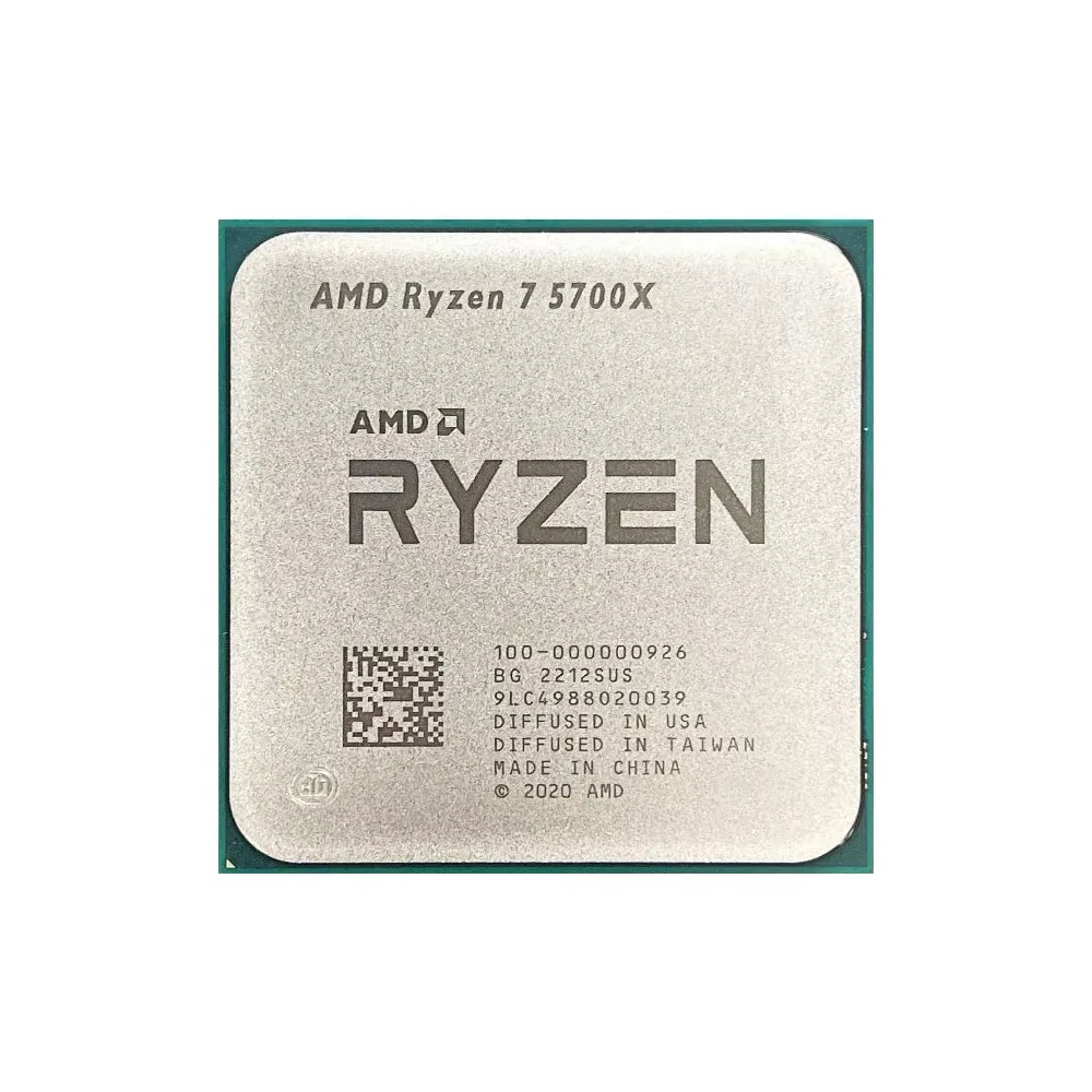 AMD Ryzen 7 5700X Desktop Processor 8C/16T, 4.6GHz, 32MB Cache, AM4, No Cooler Included