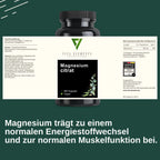 Magnesium Citrate Capsules |   Laboratory Tested in Germany |   Health Supplements |   2320 Mg Magnesium Citrate Per Day |   360 Mg Magnesium |   Vegan |   Free from Genetic Modification |   365 Capsules