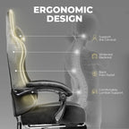 Gtplayer Gaming Chair Fabric with Pocket Spring Cushion, Big and Tall Gaming Chair 350Lbs High Back Computer Chair