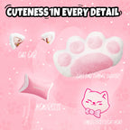 Vigosit Gaming Chair Cute Ears and Kawaii Pillow Ergonomic Computer Game Chair for Girls with Lumbar Support